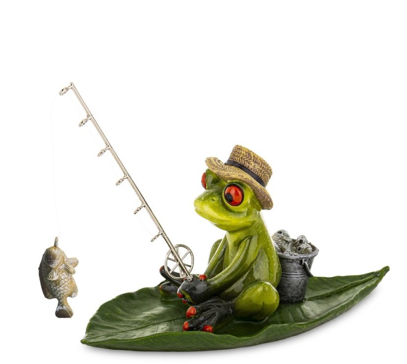 Soška Žaba Rybář