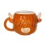 Ceramic mug Scottish cow 500 ml