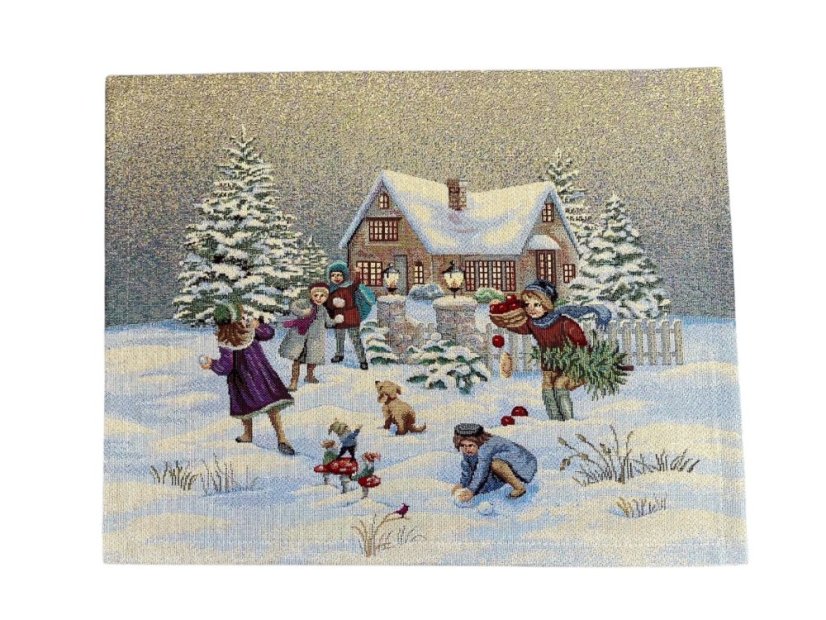 Christmas placemat with motif Winter fun 40x50 cm
