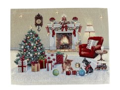 Christmas placemat with motif Unwrapping presents 40x50 cm