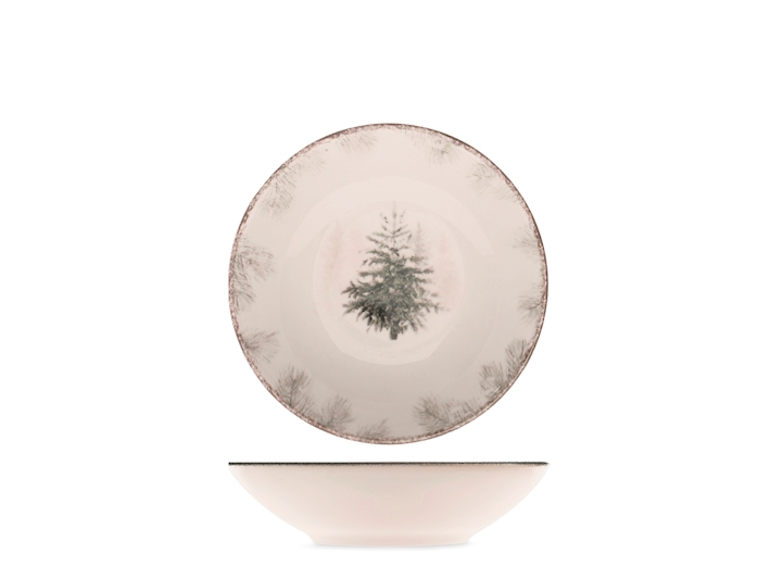 Kameninová vánoční jídelní sada pro 6 osob Jeleni v lese 18 ks