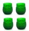Satz mundgeblasene Gläser 4 Stück Dunkelgrün 200 ml