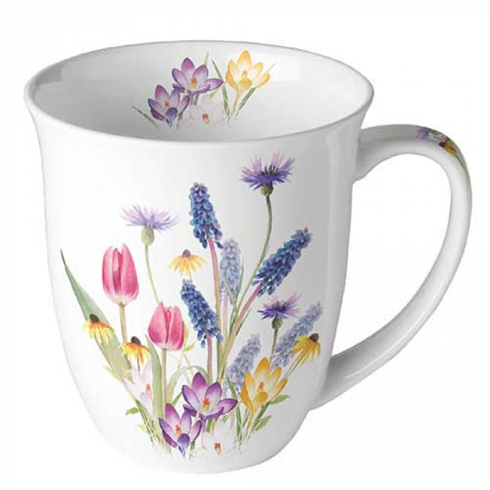 Porcelánový hrnek Jarní kytice 400 ml