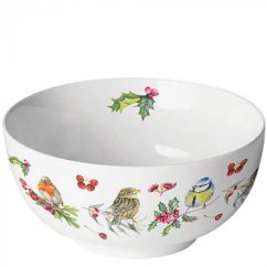 Vianočná porcelánová miska Birds 14 cm