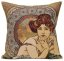 Tapestry pillowcase Topaz, Alfons Mucha 45x45 cm