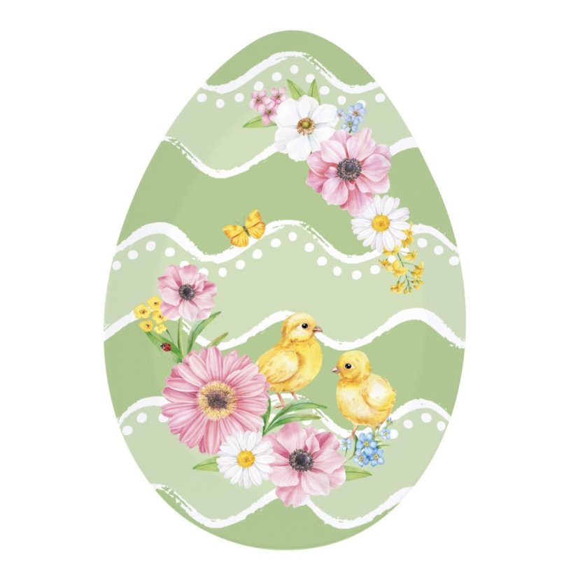 Porcelain serving plate Easter egg green