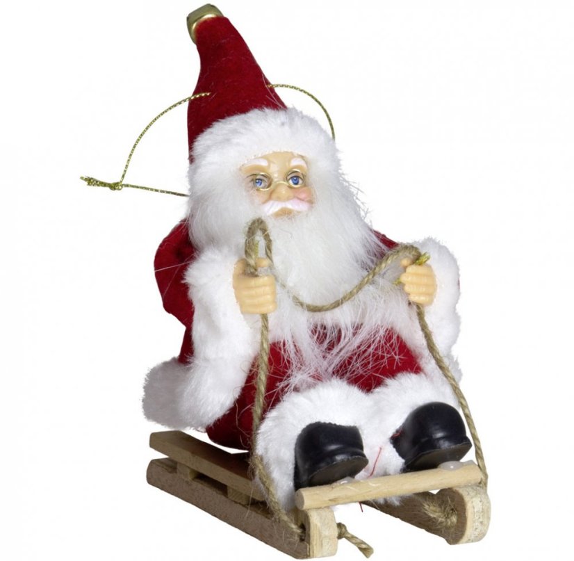 Ozdoba na stromeček Santa malý 18 cm