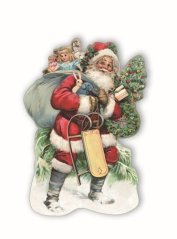 Kartka świąteczna Santa 12 x 17,6 cm