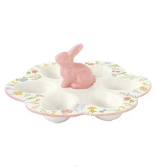 Porcelánový talíř na vejce Velikonoční zajíček 21 cm