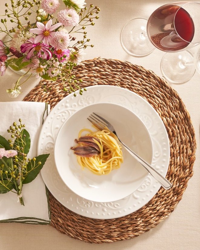 Porcelánová jídelní sada Sněhová vánice 18 ks