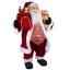 Vianočná dekorácia Santa s medvedíkom a vrecom 80 cm