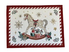 Christmas jacquard placemat Rocking horse 35x45 cm