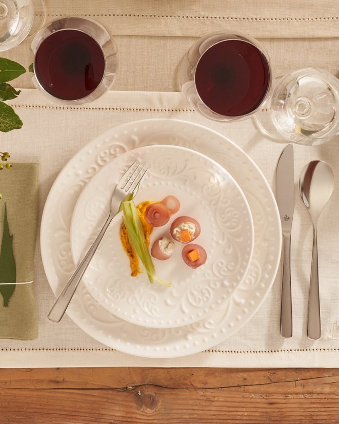 Porcelánová jídelní sada Sněhová vánice 18 ks