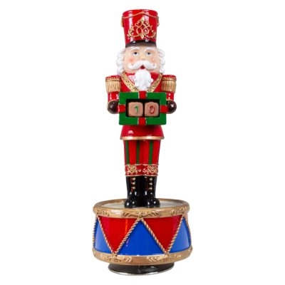 Nutcracker toy box with calendar 21 cm
