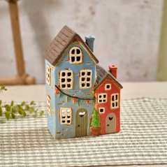 Świecznik ceramiczny Letni domek 24 cm