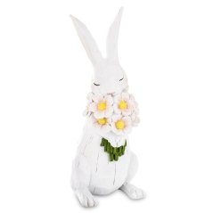 Veľkonočná dekorácia Králik s kyticou