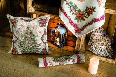 Christmas pillowcase with motif Christmas tree 45x45 cm
