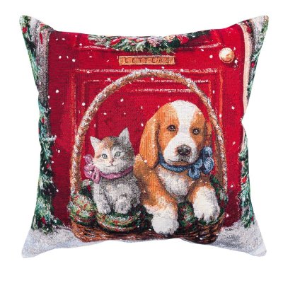 Tapestry Christmas pillowcase with motif Gift basket 45x45 cm