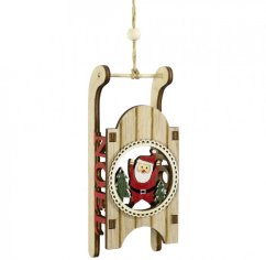 Ozdoba na stromeček Sáňky 14 cm