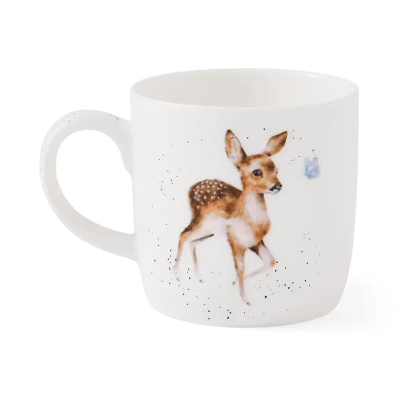 Porcelain mug Deer on poppy field 310 ml