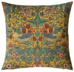 Gobelínový poťah na vankúš  Zlodej jahôd žltý, William Morris 45x45 cm