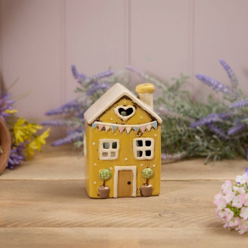 Ceramic candle holder Summer house 15 cm