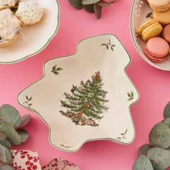 Kameninová servírovací miska Retro vánoční stromek 20 cm
