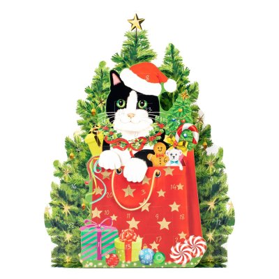 Bild Adventskalender Katze 32x43 cm