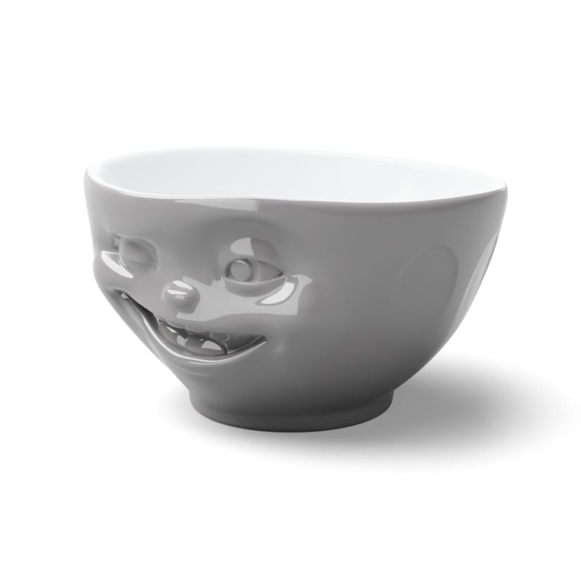 Bowl "Winking" in grey, 500 ml