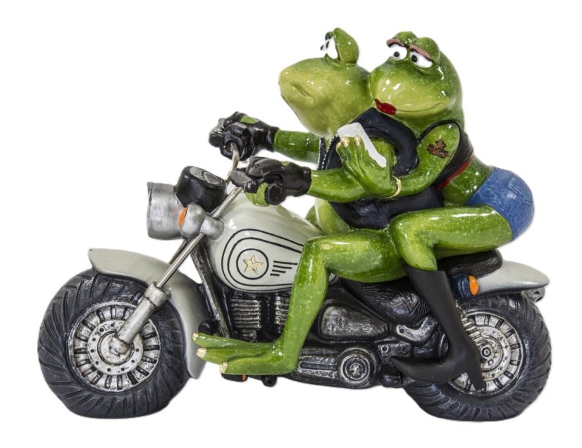 Frogs Bikers statue