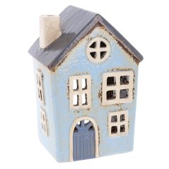 Keramik-Kerzenhalter Haus 16 cm