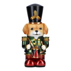 Christmas decoration Dog with drum 30 cm