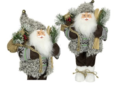 Christmas decoration Santa grey 45 cm