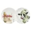 Sada vánočních porcelánových talířů Venkovská zvířata 16,5 cm 2 ks