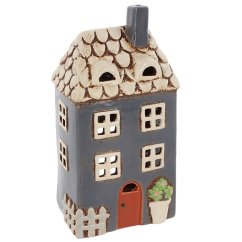 Ceramic candle holder House 22 cm