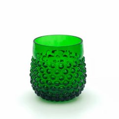 Zestaw ręcznie dmuchanych szklanek 4 szt. ciemnozielone 200 ml