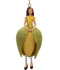 Dekorative Hängepuppe Blumenmädchen Mais