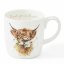 Large porcelain mug Scottish cow - Thank you 400 ml