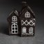 Ceramic candle holder House - Gingerbread house brown glossy 14 cm