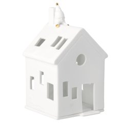 Porcelánový svícen Domek se Santou 17 cm