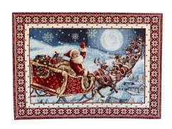 Christmas placemat with Santa on a sleigh 35x45 cm