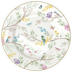 Súprava 4 porcelánových dezertných tanierov Blooming Garden 19 cm
