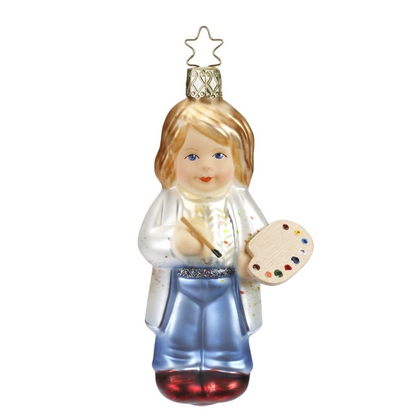 Collectible glass tree ornament Artist 11 cm