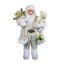 Vánoční dekorace Santa bílo-zlatý s medvídkem 60 cm