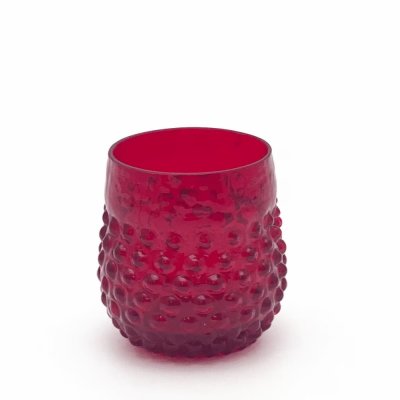 Sada ručně foukaných sklenic 4 ks Tmavě červená 200 ml