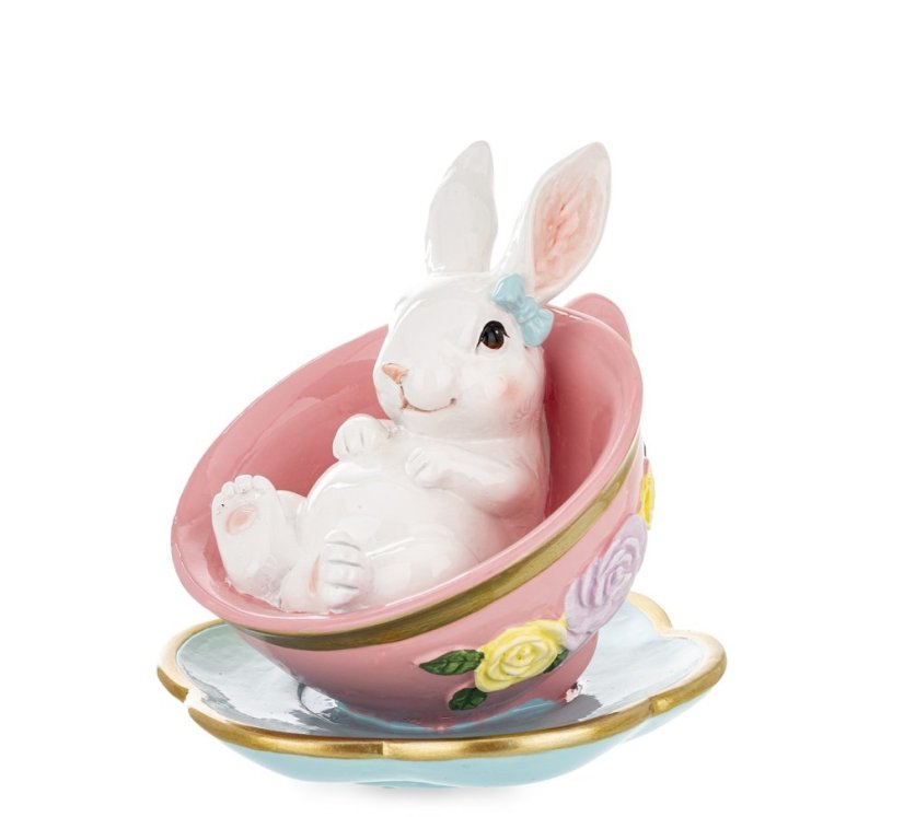 Veľkonočná dekorácia Králik v šálke