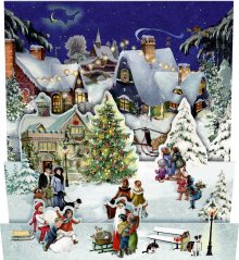 Postcard mini advent calendar Christmas Eve 11,5x16,5 cm