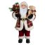 Vánoční dekorace Santa s medvídkem - tmavě červená 60 cm