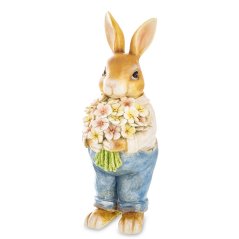 Easter decoration Rabbit with bouquet