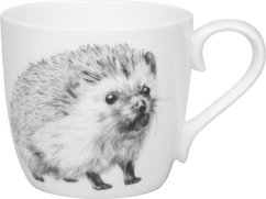 Porcelain mug Hedgehog - black and white 425 ml